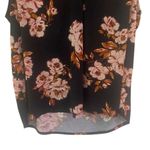 Massini  plus size 2X sleeveless black red floral print pleated shoulder womens b Photo 4