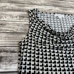 Liz Claiborne  Women's Cowl Neck Sleeveless Blouse White Black Tan M Med Medium Photo 3
