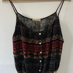 Heart & Hips  Tank Top Large Boho Geometric Camisole Earth Tones Western Bohemian Photo 0