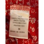 Mable Two Piece Set, crop top and shorts, red floral size Medium Photo 7