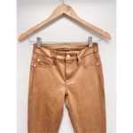 7 For All Mankind Skinny Pants Size 24 Womens Tan Faux Leather NEW Photo 4