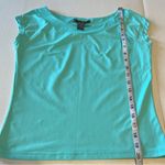 Hillard & Hanson  Womens Size XS‎ Teal Fitted Top Blouse Boatneck Coastal Preppy Photo 4