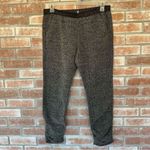 Free People Milo Metallic Knit Scrunch Ankle Joggers Pants Gray Medium Photo 2