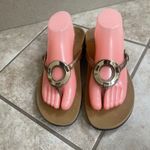 Vionic Orthoheel Bronze Metallic Circle Accent Buckle Thong Sandals Size 10 Photo 1