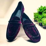 Donald Pliner Maroon Velvet Loafer Dressy Shoes Excellent Stylish size 11 M Purple Photo 0