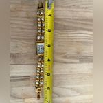 Sonnet Ladies Watch Gold Tone and White Leather Weave Bracelet White Dial Photo 7