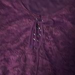 Torrid  Lace Corset Seamed Lace-Up Bodysuit Purple‎ Size 5X NWT Photo 3