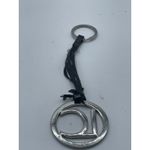 Liz Claiborne Vintage  Purse Fob Key Ring Black Leather Silver Tone Metal Photo 2