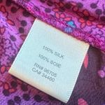 Rebecca Taylor 100% Silk Floral Print Dress Purple Fit N Flare Size 4 Women's Photo 9