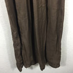 ZARA Empire Waist Brown Satin Open Back Slit Maxi Dress Size XS Photo 9