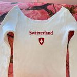 Brandy Melville switzerland off shoulder long sleeve ribbed top t shirt Photo 6