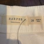 Harper Heritage  high rise jean shorts White Cuffed women’s size 28 NWT Photo 3