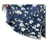 B My Story Blue Floral Hummingbird Ultra High Waist Wide Leg Parachute Pants Size L Photo 4