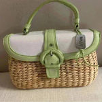 Maggie B handbag Y2K Green Wicker handbag White Photo 1