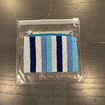 NWOT Island to East Side Blue and White Beaded Coin Purse Pouch Photo 1
