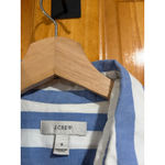 J.Crew Blue White Stripe Popover Button Front Shirt Top 100% Cotton Size 0 Photo 1