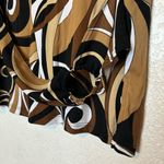 Dress Barn Women’s Top Black and Brown Multicolor 3/4 Sleeve Top Size 16 Retro Photo 3