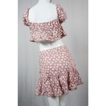 Sobo Hattie Skirt with Top Floral Dusty Rose Pink Cotton Layered Woman's Small Photo 2