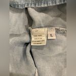 Cloth & Stone  Women Split-Back Chambray Buttondown Shirt Size Large Blue Hi-Low Photo 10