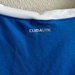 Adidas Climalite Blue White V Neck Active Top Golf Tennis XL Photo 5