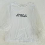 ZARA Women’s White Graphic Shirt Photo 5