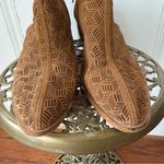 1. State  Iddah Perforated Cutaway Suede Leather Booties in brown women’s 12 Photo 1
