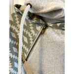 Ampersand Avenue Aztec Double Hooded Sweatshirt S Sweater Weather Green Oatmeal Photo 8