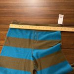 BP NWT Wide Stripes Elastic Waist Tapered Ribbed Knit Leggings Pants MED olive t Photo 3