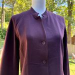Eileen Fisher  Deep Purple Blazer wool blend size s small cardigan jacket Photo 1