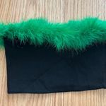 Tiger Mist Green Black Fluffy Tube Top Photo 0