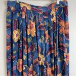 Alfred Dunner Vintage Floral Skirt Batik Sz 12 Midi Flowy Hippie Crinkly Fabric Photo 3