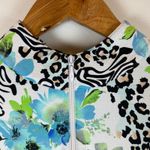 IBKUL Women's Floral Zebra‎ Leopard Print Short Sleeve Golf Shirt Large Blue Photo 9