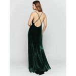 Reformation ππ Rimini Velvet Dress ~ Forest Green Small S NWT Photo 5