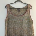 Sigrid Olsen Shell Multicolored Knit Open Front Sleeveless Tank Sz 1X NWT Photo 1