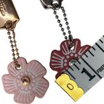 Coach Pink Gold Floral Bag Charm Hang Tag Photo 2