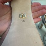 Badgley Mischka Silver Platform Sling Back Sandals Heels Shoes Size 10 Photo 8