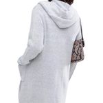 BLANK NYC Womens Hooded Teddy Bear Duster Cardigan Gray Size XS Neutral Cozy Photo 12