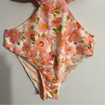 Cupshe Women’s Sea Shore Floral Flutter One Piece Swimsuit Size Medium Photo 3