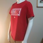 Adidas Red Nebraska Huskers Short Sleeve Tee (M) Photo 2
