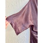 ZARA NWT Kimono Sleeve Knotted Satin Sheen Cocktail Midi Dress Purple Women's XS Photo 4
