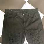 J Brand Aidan Boyfriend Jeans Cutout Lattice Window Pattern Black Denim Size 27 Photo 4