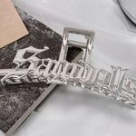 Boutique Korean Large Metal Hollow Silver Hair Claw Barrette Photo 1