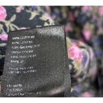 Free People Meant to Be Blouse M Black Floral Puff Boho Romantic Photo 4