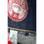 Joules Womens Jean Skirt Size 16 Short Button Front Dark Wash Mid Rise Stretch Blue Photo 2