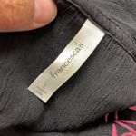 Francesca's Women's Francesca’s Black w/ Pink Embroidery Boho Cover Up Swimsuit Size Large Photo 8