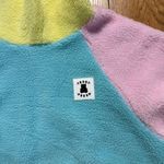 Teddy Fresh  Colorblock Sherpa Hoodie Pastel Cotton Lined SZ M Anime Streetwear Photo 2