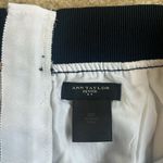 Ann Taylor  Light Blue White Pinstripe Eyelet Pencil Skirt Size 00P 00 Petite Photo 5