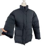 L.L.Bean Black and Pink Puffer Feather Down Puffer Full Zip Ski Winter Jacket M Photo 3