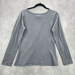 None Gray Snow Flake Christmas Holiday Oh What Fun Cozy Winter Print Top Medium Photo 1