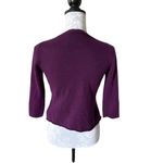 Claudia Nichole Cashmere Sweater Purple Cardigan Open Front Small Photo 1